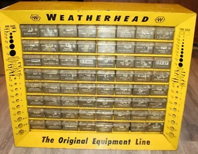 64 Drawer WEATHERHEAD  Metal Storage Cabinet Yellow (rare 64 Drawers Unit) • $499