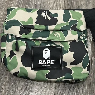 A Bathing Ape BAPE Sling Bag Belt Bag Crossbody Camo Green • $70