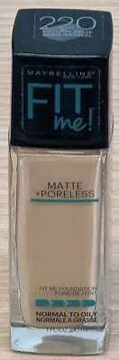 Maybelline New York Fit Me Matte + Poreless Liquid Foundation 220 Natural Beige • $8.20