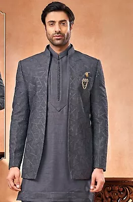 3 Pc Indian Mens Designer Wedding Bollywood Party Wear Traditional Jodhpuri Suit • $295.20