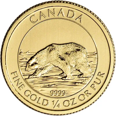 2013 Canada Gold Polar Bear $10 - 1/4 Oz - .9999 Fine - BU • $589.57