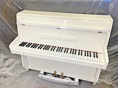 HURRY NOW - Small Six Octave White Gloss Upright Piano SERVICED TUNED DELIVERED • £1595