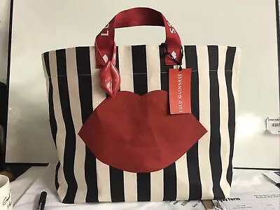 Lulu Guinness Tote Bag John Lewis Waitrose Limited Edition BNWT Beach Bag Lips • £21