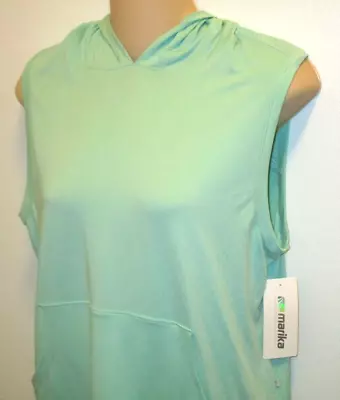 MARIKA TEK Women's Sleeveless Hooded Athleisure Top Small Green New With Tags • $16