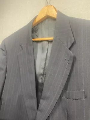 Towncraft Suit Jacket Blazer Men’s Navy Blue Size 42R Pin Stripes Sport Coat • $29.99