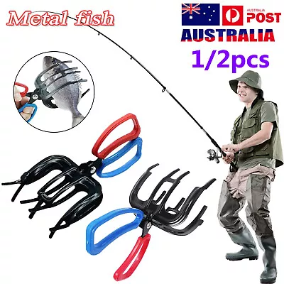 Fishing Pliers Gripper Metal Fish Control Clamp Claw Tong Grip Forceps Tackle AU • $11.89