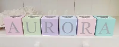 £3.50 • Buy Personalised Name Letter Baby Christening Wooden Blocks Gift. Price Per Block