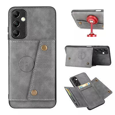 For Various Phone Car Magnetic Holder Wallet Card Bag Case Cover Back Stand Hot • $6.38