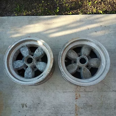 2 Vintage Daisy Mag Wheels Ford 14x7 5x4.5 Mustang Comet Falcon. READ Descrip • $249.99