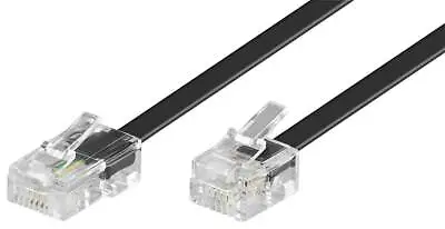 10m Black RJ11 To RJ45 Cable For ADSL Modem To BT VDSL NTE VTE Wall Faceplate • £8.95