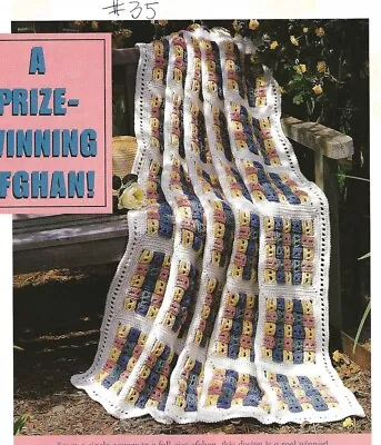 Prize Afghan;  (3101-35)  Vintage Crochet  Pattern • $2.25