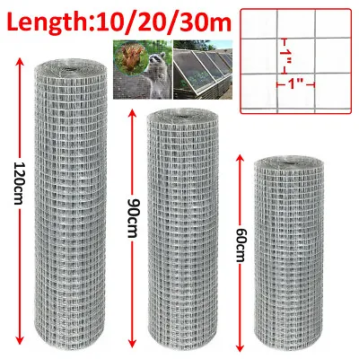 Welded Wire Mesh Galvanised Fence Aviary Rabbit Hutch Chicken Run Coop Pet 1 X1  • £24.99