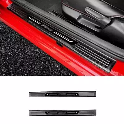 For VW Beetle 12-19 Carbon Fibre Steel Outer Door Sill Plate Scuff Cover Guard • $97.65