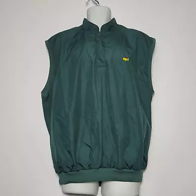 Masters Collection 1/4 Snap Pullover Golf Windbreaker Vest Men's Large Green • $39.99