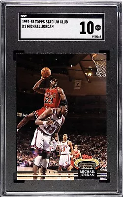 1992-93 Topps Stadium Club #1 Michael Jordan SGC 10 GEM Mint • $155