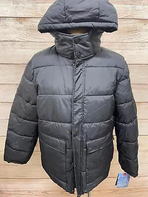 New Halifax Men's Workwear Snorkel Hooded Parka Jacket Black Medium • $49.99