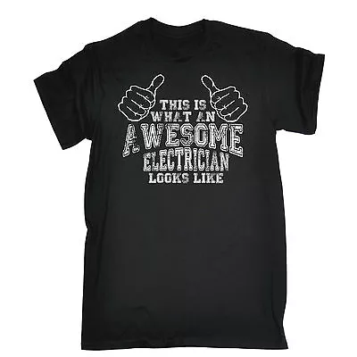 AWESOME ELECTRICIAN T-SHIRT Tee Sparky Builder Fun DIY Funny Birthday Gift 123t • $22.32