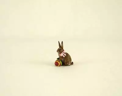 Vienna Bronze Tiny RABBIT With Pink/red RIBBON And EGG Bermann Cold Painted • $89.99