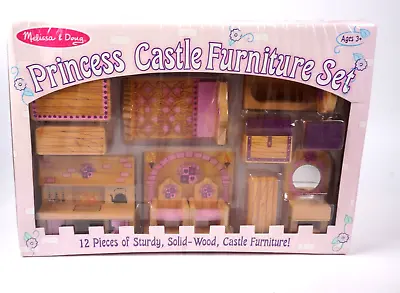 Melissa & Doug Fold & Go Wooden Princess Castle Furniture Set • $85