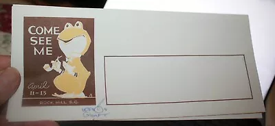 Vernon Grant Artwork Frog Autographed Rock Hill SC 1980's Vist Week Envelopes • $20