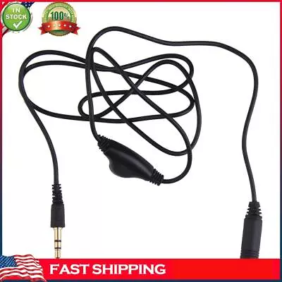Earphone In Line Volume Control Cable Male To F 3.5mm Stereo Audio Adaptor • $5.88