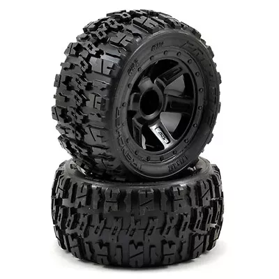 Pro-Line 2pc Trencher 2.2  M2 Tires BK Desperado 12mm Wheels - E-Revo PRO1194-11 • $29.99