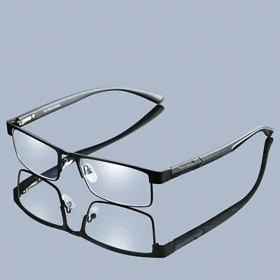 Mens Rectangular Business Metal Reading Glasses Readers 1.0 1.5 2.0 2.5 3.0 3.5 • $8.99