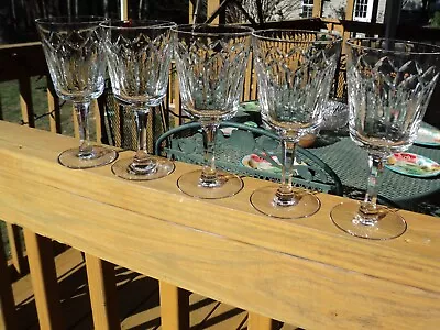 Seneca Crystal Water / Wine  Glasses  - Cambridge  7  - - Set Of 5 • $45