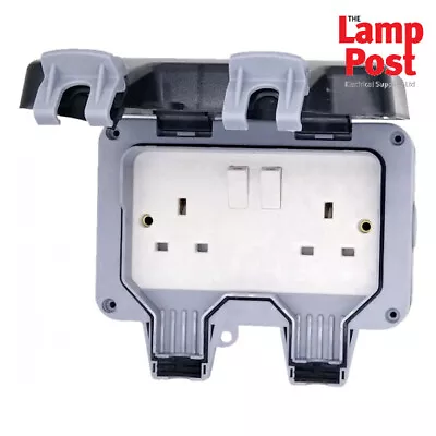 £11.99 • Buy Deligo DWPS2 Waterproof Outdoor Garden 13A 2 Gang Switched Plug Double Socket