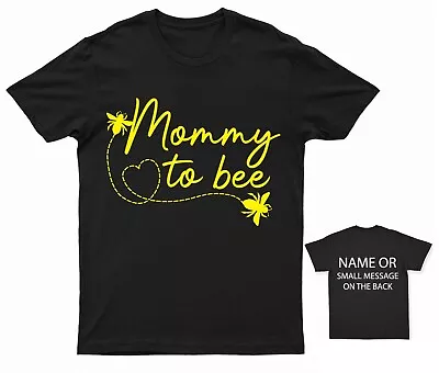 Mommy To Bee Maternity T-Shirt - Cute Pregnancy Announcement Tee - Custom Back • £14.95