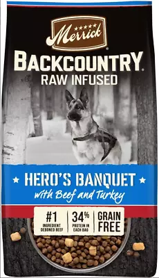 Merrick Backcountry Freeze-Dried Raw Hero's Banquet Recipe Dry Dog Food20lb • $53.53