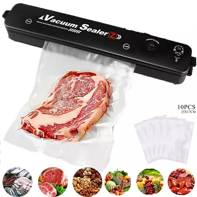 Vacuum Food Sealer Automatic Manual Vacum Sealer Dry/Wet Pack Machine Black • $14.99