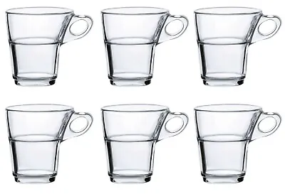 6x Duralex Glass LATTE Coffee Cappuccino Mugs Cups 220ml Caprice Set • £8.09