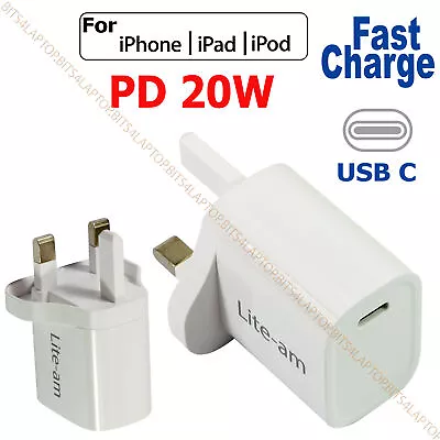 PD Charger Plug USB-C 20W Adapter Fast Charge For IPad Mini 6th Generation A2567 • £6.95