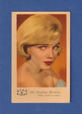 1962 Dutch Gum Star Bilder B #206 Marilyn Monroe • $1.99