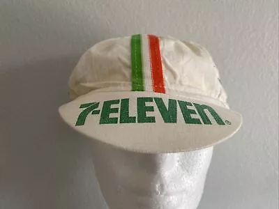 Vintage 7 Eleven Cycling 100% Cotton Painters Hat Cap Made In Hong Hong • $19.99