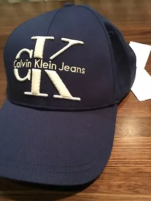 Calven Klein Jeans Logo Basebell Cap Hat Navy Authentic BN • $20