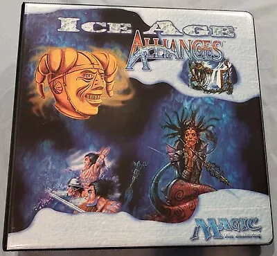 Magic The Gathering (MTG) Ice Age / Alliances 3-ring Binder (1998) • $90