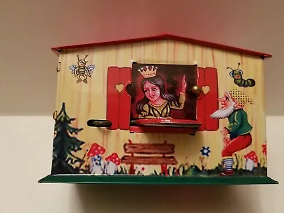 Vintage Snow White Tin Litho Mechanical Bank With Box Made In India • $18