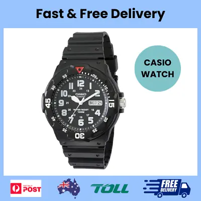 Casio MRW200H-1B Unisex Black Analog Watch With Black Band • $52.69