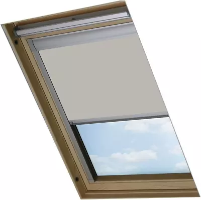 Bloc Skylight Blind For Fakro Roof Windows Blockout Fabric Pale Stone 90x15x7 • £45.62