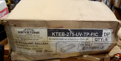 (6) Keystone KTEB-275-UV-TP-PIC Fluorescent Ballast 2 Lamp F96T12 120/277V NEW • $150