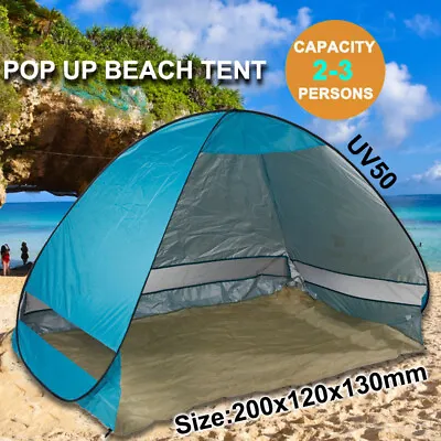 $20.99 • Buy Pop Up Camping Tent Beach Portable Hiking Sun Shade Shelter Fishing 4 Person