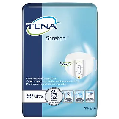 $38.02 • Buy TENA 61390 Ultra Heavy Absorbency Adult Disposable Briefs XXL Tab Closure 32 Ct