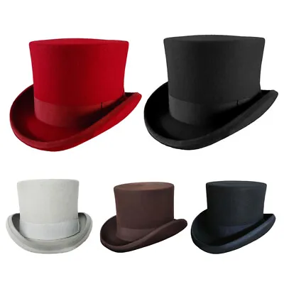 Vintage Victorian Wool Hatter Top Magic Hat Gentlemen Performing Jazz Cap Gift • $35.80