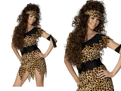 £14.49 • Buy Ladies Cavewoman Costume Cave Girl Prehistoric Womens Fancy Dress Outfit UK 8-18