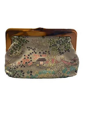 Vintage Tapestry Silk Style  Makeup Bag Hong Kong • $6