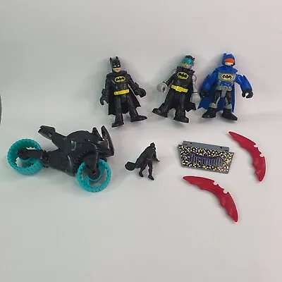 Fisher Price Imaginext Batman Figures + Motorcycle + Sign + Mini Batman Figure  • $17