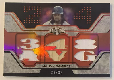 Manny RAMIREZ 2008 Topps Triple Threads Bat & Jersey Relics #TTR-113 36/36 NM • $14.99