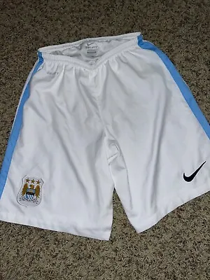 Manchester City England MCFC Football Soccer Training Shorts Nike Mens Sz M • $24.32